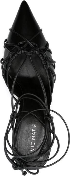 Vic Matie Chanel 60mm leather sandals Black