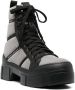 Vic Matie check-pattern leather chunky boots Black - Thumbnail 2