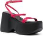 Vic Matie chunky leather wedge sandals Red - Thumbnail 2