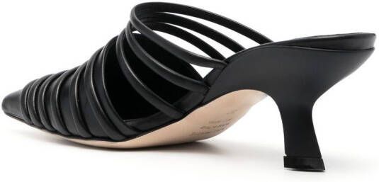 Vic Matie circular-straps leather sandals Black