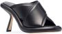 Vic Matie crossover-strap leather mules Black - Thumbnail 2