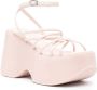 Vic Matie crossover-strap leather sandals Pink - Thumbnail 2