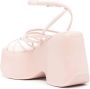 Vic Matie crossover-strap leather sandals Pink - Thumbnail 3