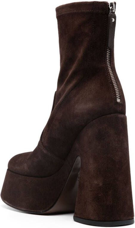 Vic Matie Flare 150mm leather boots Brown