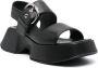 Vic Matie flatform leather sandals Black - Thumbnail 2