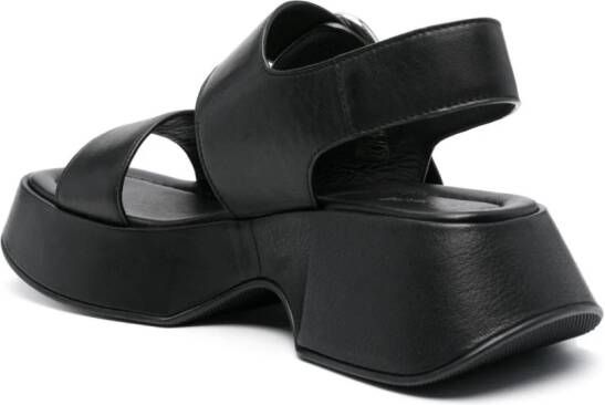 Vic Matie flatform leather sandals Black