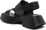 Vic Matie flatform leather sandals Black - Thumbnail 3