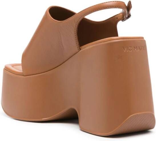 Vic Matie flatform leather sandals Brown
