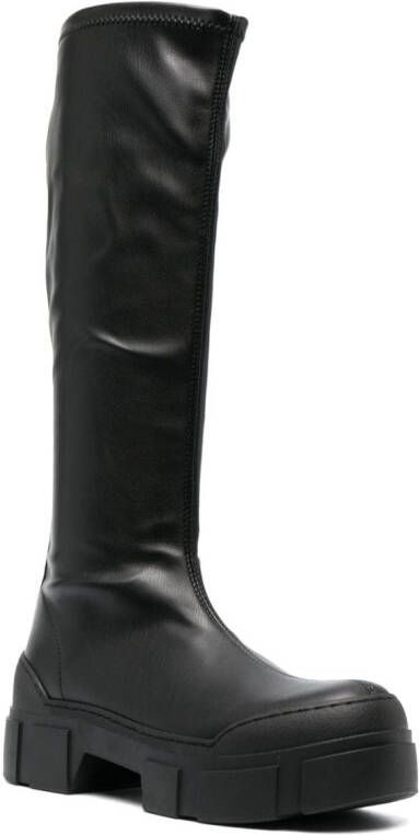 Vic Matie knee-length leather boots Black