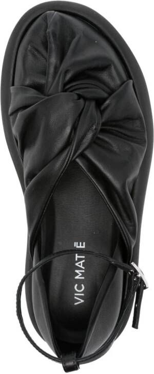 Vic Matie knot-detail leather sandals Black
