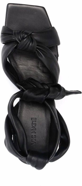 Vic Matie knot detail sandals Black