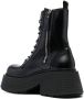 Vic Matie lace-up leather platform boots Black - Thumbnail 3