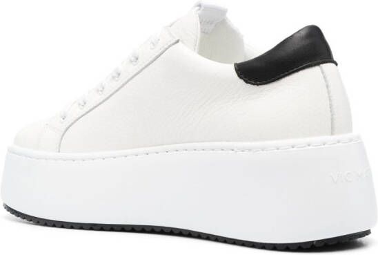 Vic Matie lace-up leather platform sneakers White