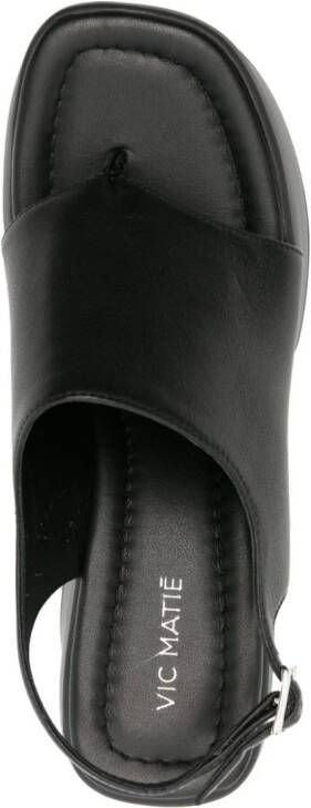Vic Matie leather platform sandals Black