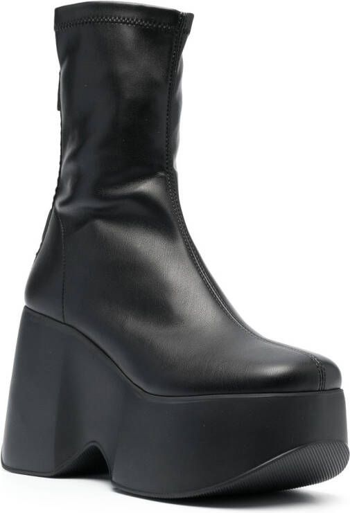 Vic Matie logo-print leather boots Black