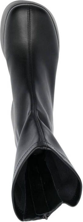 Vic Matie logo-print leather boots Black