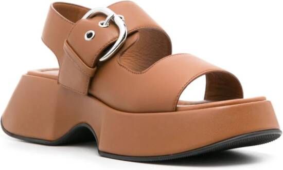 Vic Matie Mini Yoko leather sandals Brown