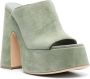 Vic Matie open-toe 140mm suede mules Green - Thumbnail 2