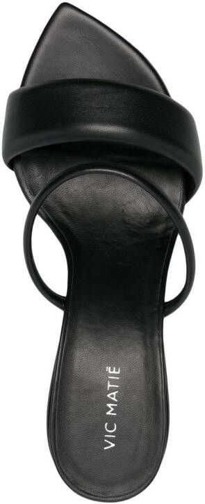 Vic Matie open-toe 70mm leather sandals Black