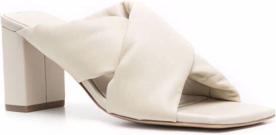 Vic Matie padded crossover-strap mules Neutrals