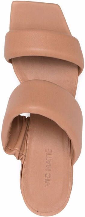 Vic Matie padded leather mules Neutrals