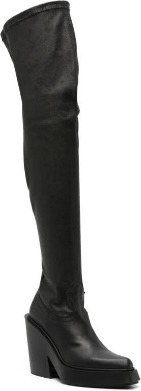 Vic Matie pointed-toe 115mm leather boots Black
