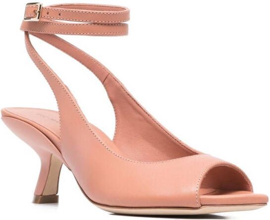 Vic Matie pointed-toe leather sandals Pink