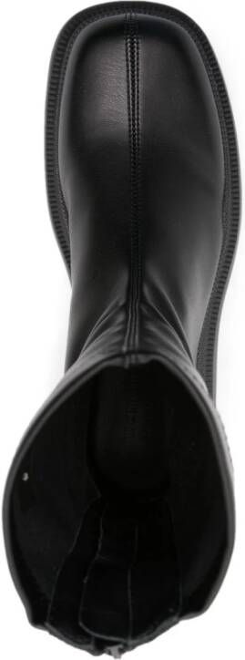 Vic Matie Saudi embossed-logo ankle boots Black