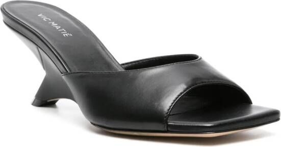 Vic Matie sculpted-heel leather mules Black