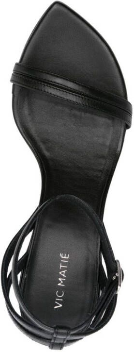 Vic Matie sculpted-heel leather sandals Black