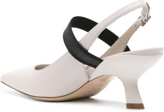 Vic Matie sculpted-heel slingback pumps Neutrals