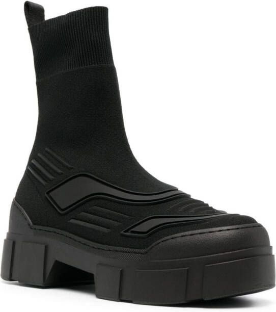 Vic Matie sock-style chunky ankle boots Black