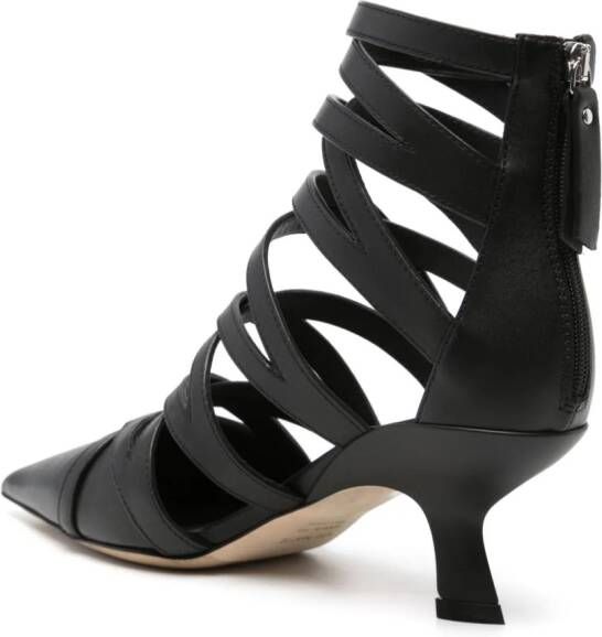 Vic Matie strappy leather pumps Black
