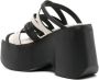 Vic Matie strappy leather wedge mules Black - Thumbnail 3