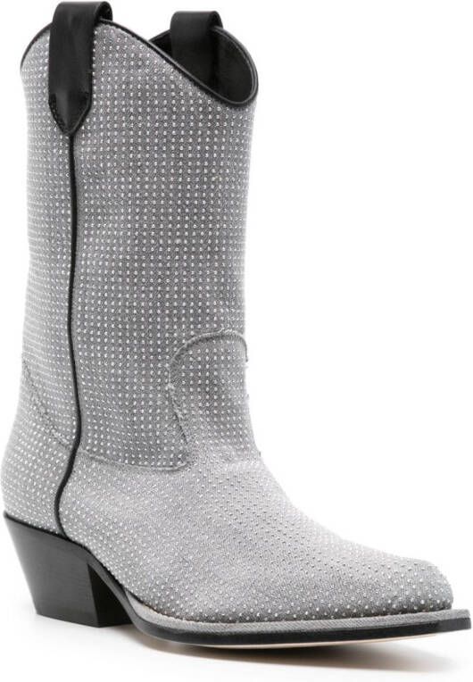 Vic Matie stud-embellished ankle boots Grey