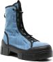 Vic Matie toggle-fastening denim ankle boots Blue - Thumbnail 2