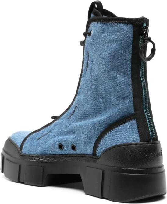 Vic Matie toggle-fastening denim ankle boots Blue