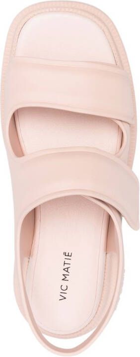 Vic Matie touch-strap leather sandals Pink