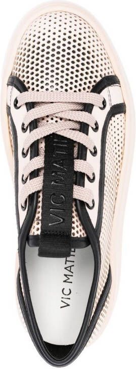 Vic Matie Travel perforated platform sneakers Pink