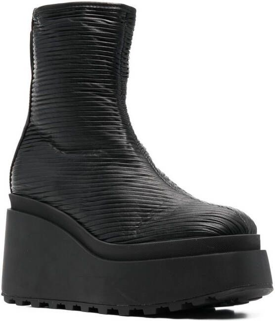 Vic Matie zipped wedge ankle boots Black