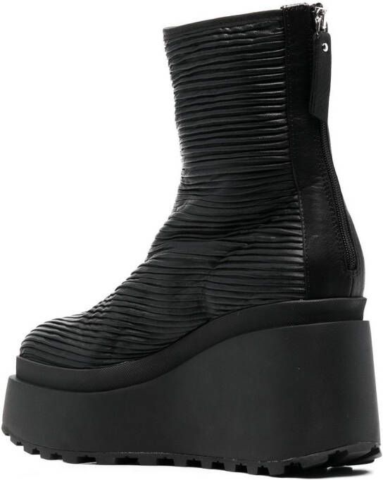 Vic Matie zipped wedge ankle boots Black