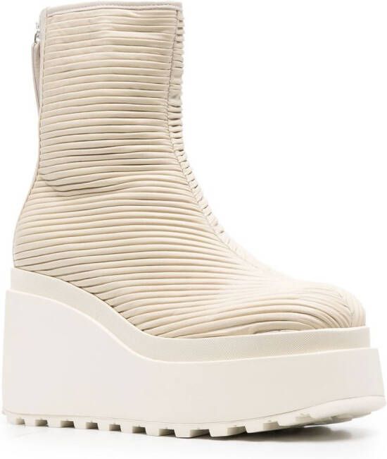Vic Matie zipped wedge ankle boots Neutrals