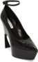 Victoria Beckham 100mm crocodile-embossed effect leather pumps Black - Thumbnail 1