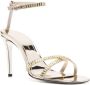 Victoria Beckham 100mm crystal-embellished sandals Gold - Thumbnail 2