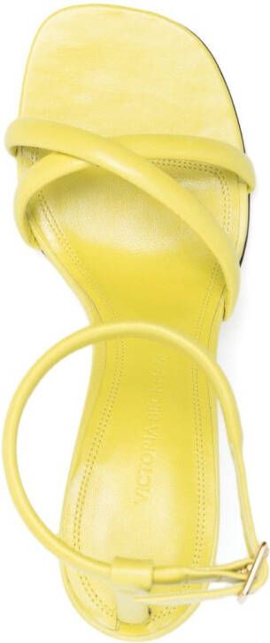 Victoria Beckham 100mm leather sandals Green
