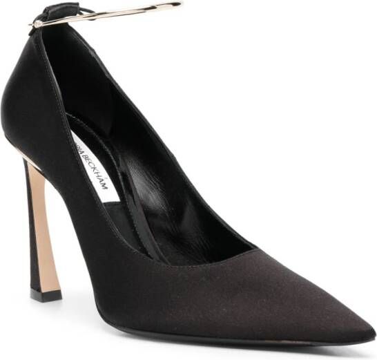 Victoria Beckham 100mm pointed-toe satin pumps Black