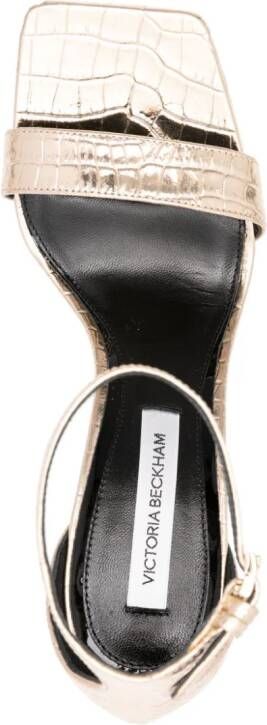 Victoria Beckham 120mm leather platform sandals Gold