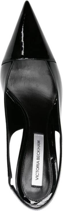 Victoria Beckham 75mm patent-leather pumps Black