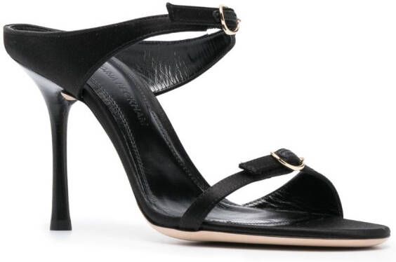 Victoria Beckham buckle-embellished 100mm leather heels Black