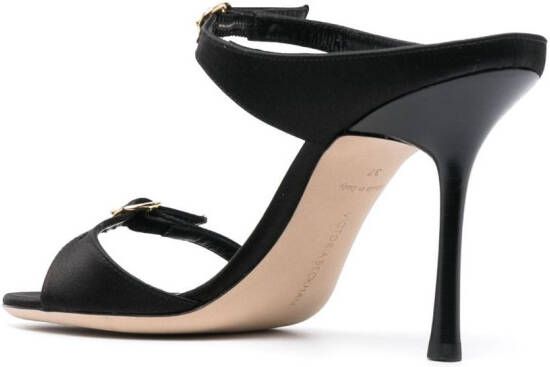 Victoria Beckham buckle-embellished 100mm leather heels Black